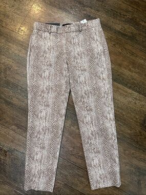 Banana Republic Avery Mid Rise Taupe Snake-Print NWT